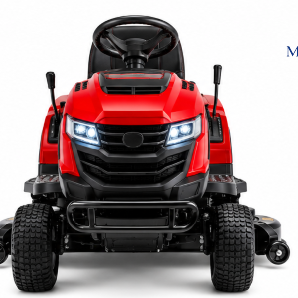 Meysis TerraCut 48V Ride-On Lawn Mower with Rear Grass Collector & Adjustable Cutting Deck